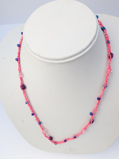 Pink beaded necklace