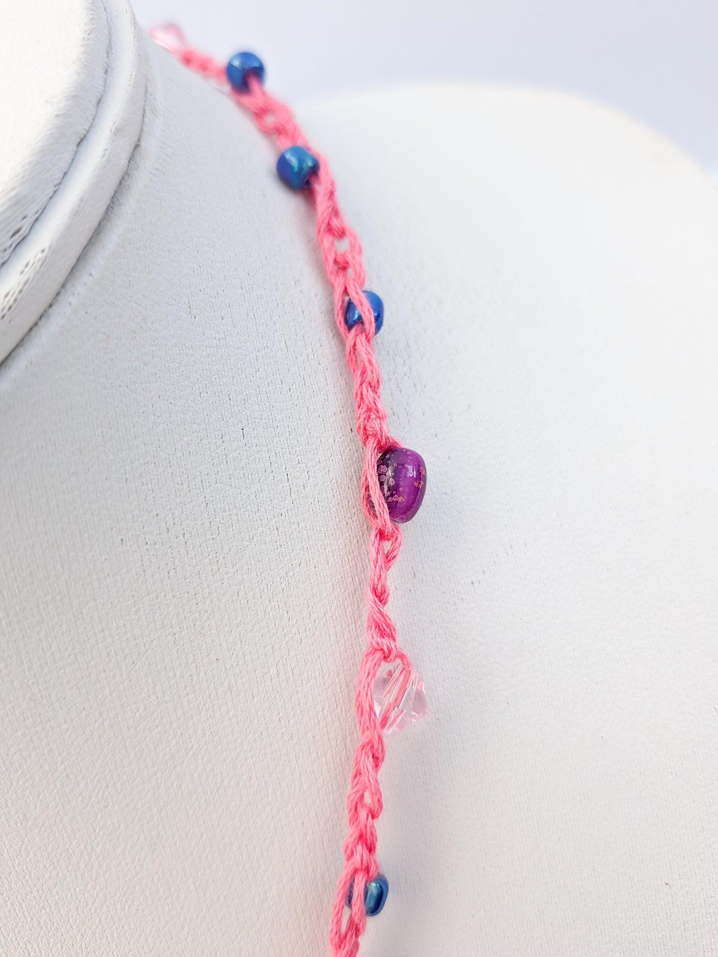 Pink beaded necklace