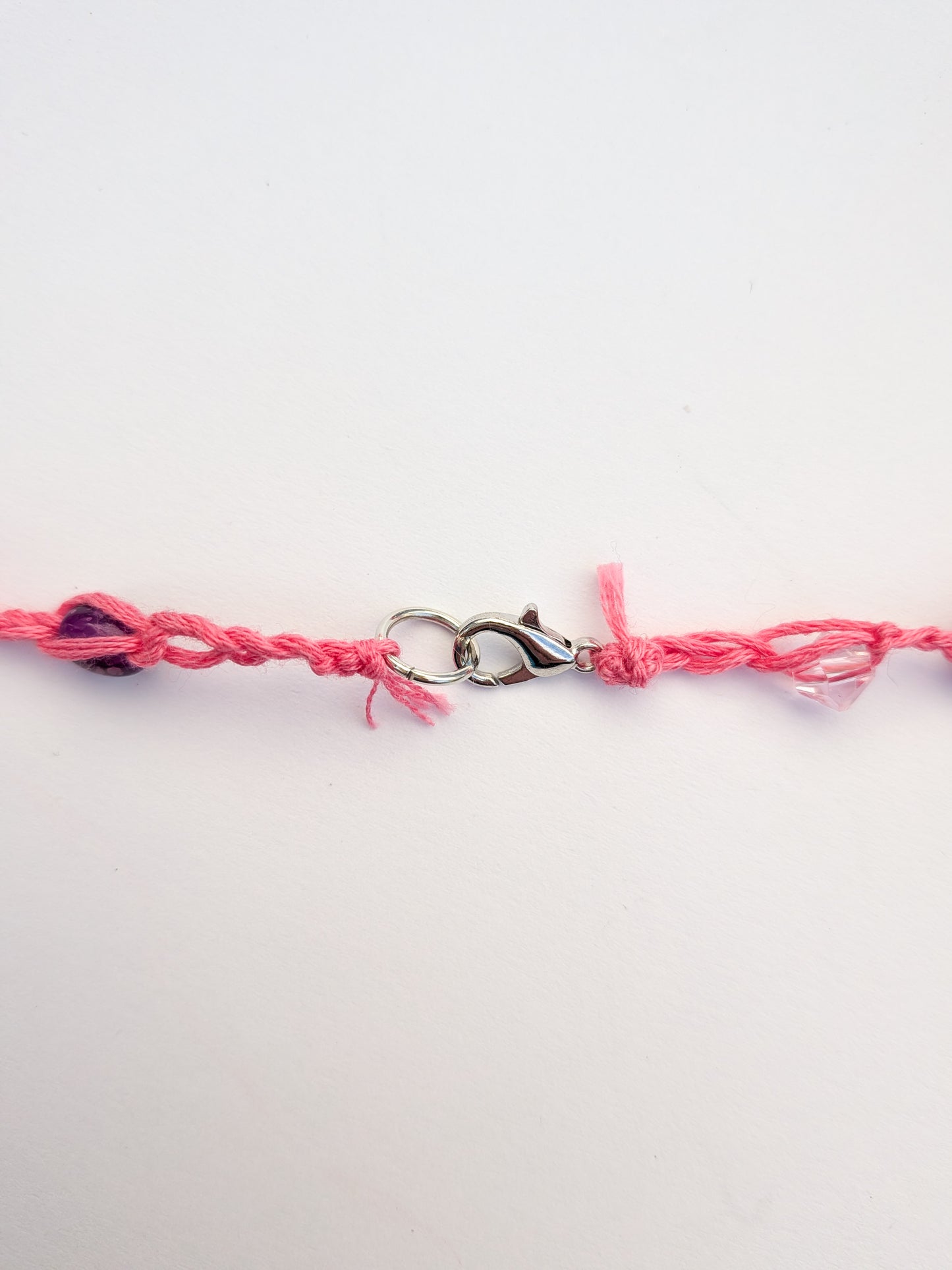 Pink beaded necklace