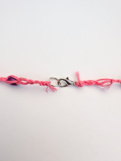 Pink beaded necklace