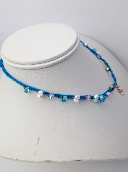 Pink sunshine necklace