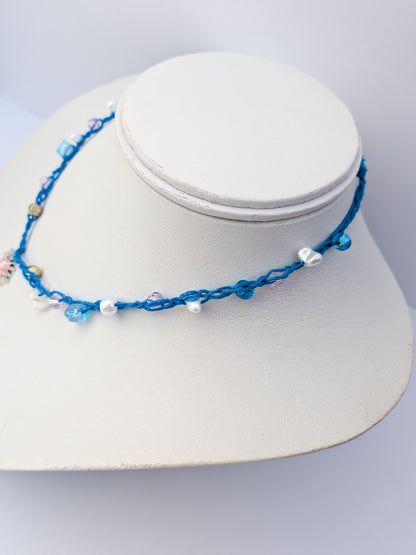 Pink sunshine necklace