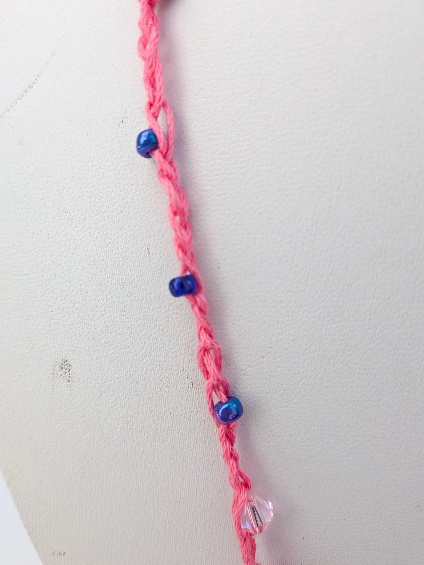 Pink beaded necklace