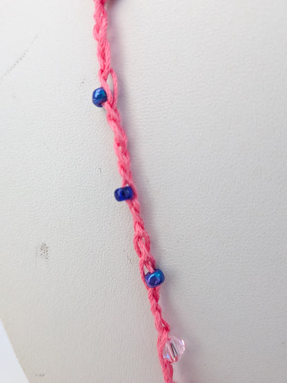 Pink beaded necklace