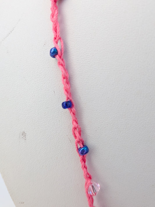 Pink beaded necklace