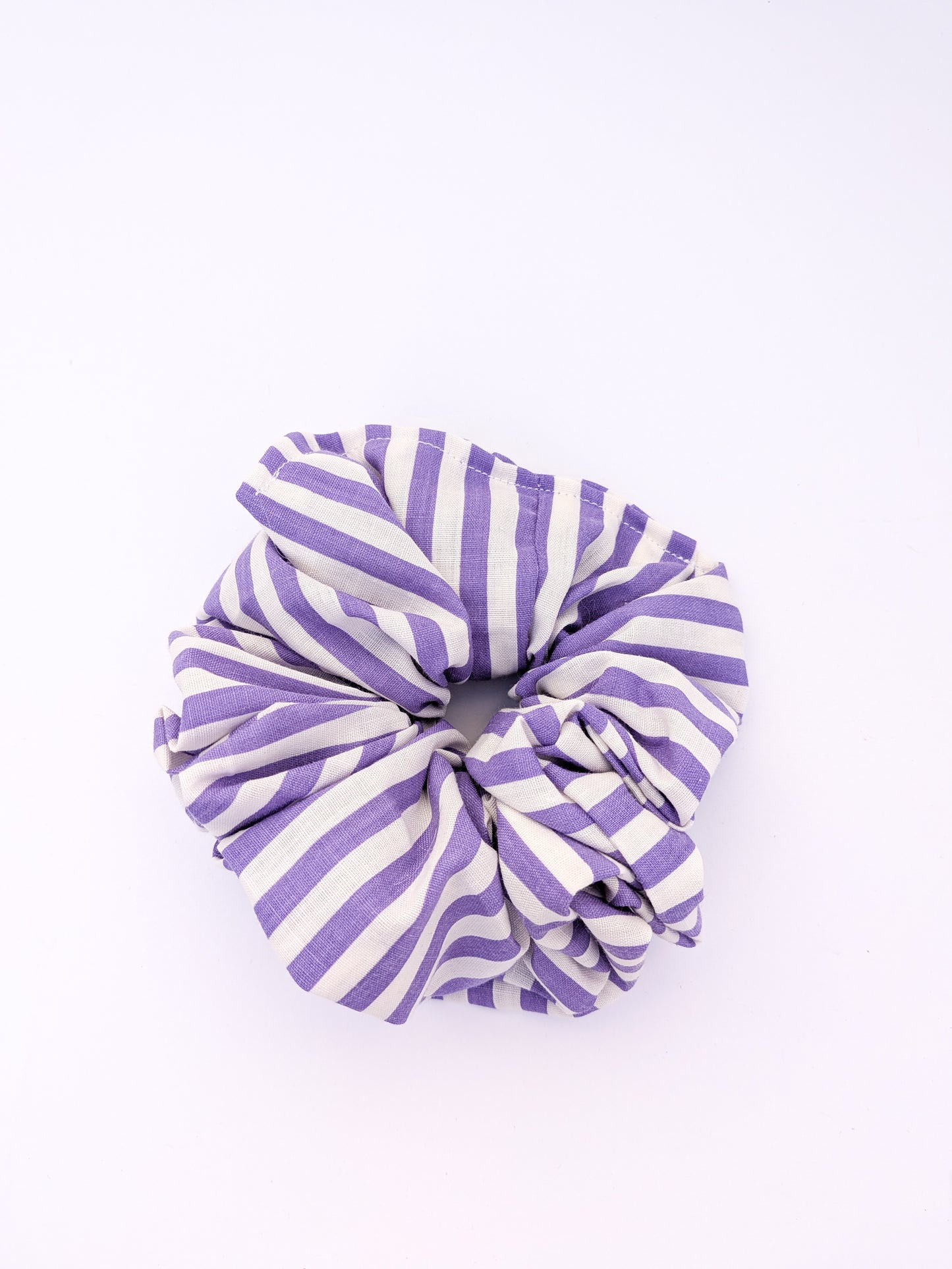 Purple stripes scrunchie