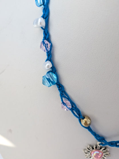 Pink sunshine necklace