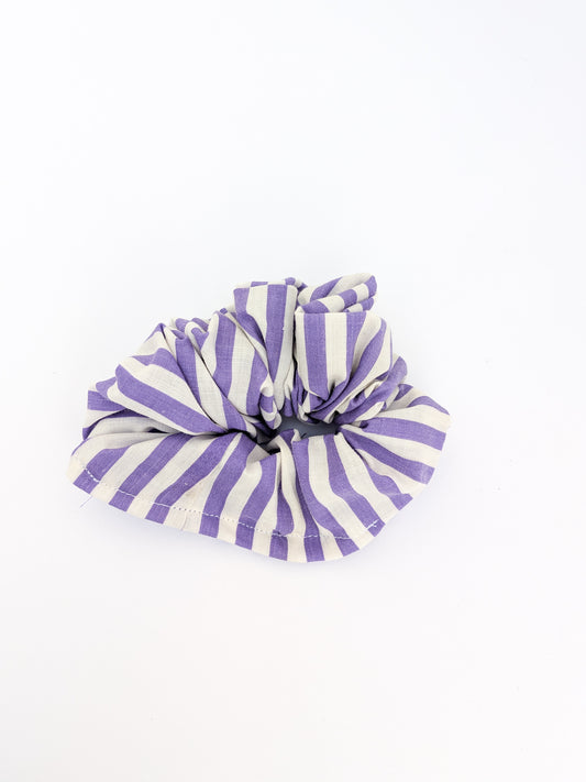 Purple stripes scrunchie