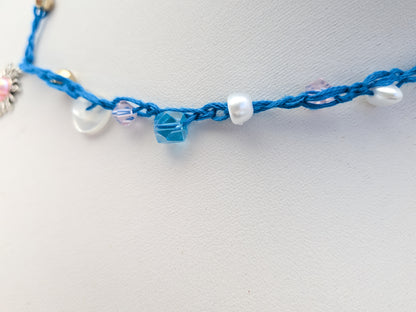Pink sunshine necklace