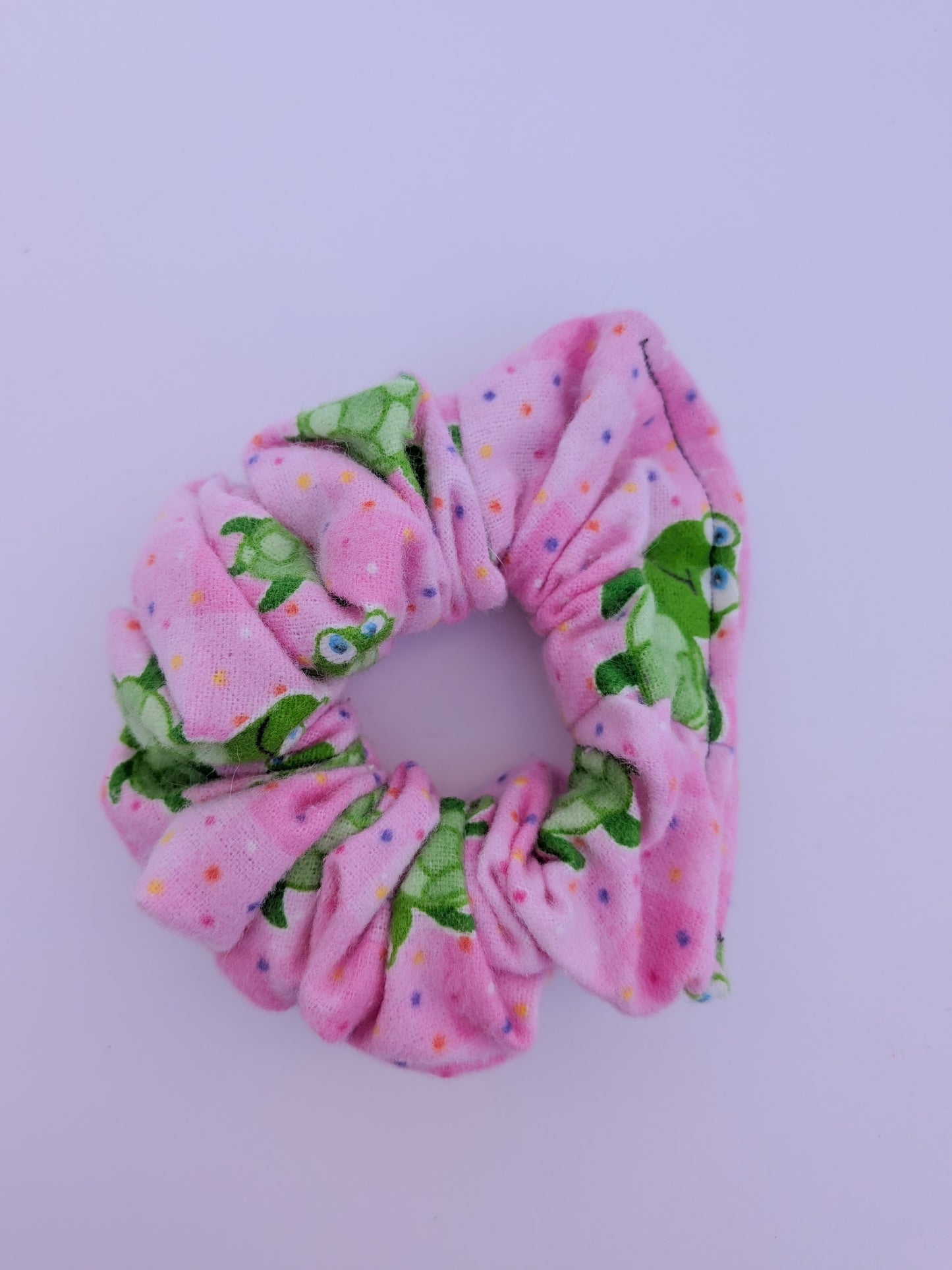 Pink Turtle Scrunchie