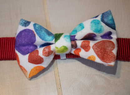 Rainbow Hearts Bowtie