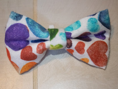 Rainbow Hearts Bowtie